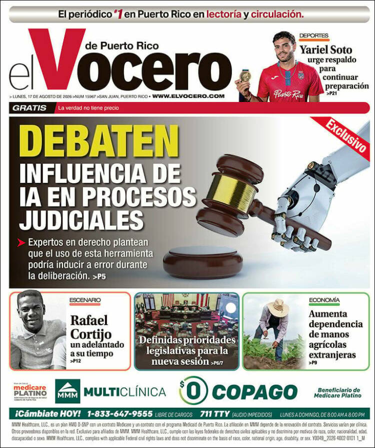 Portada de Vocero (Puerto Rico)