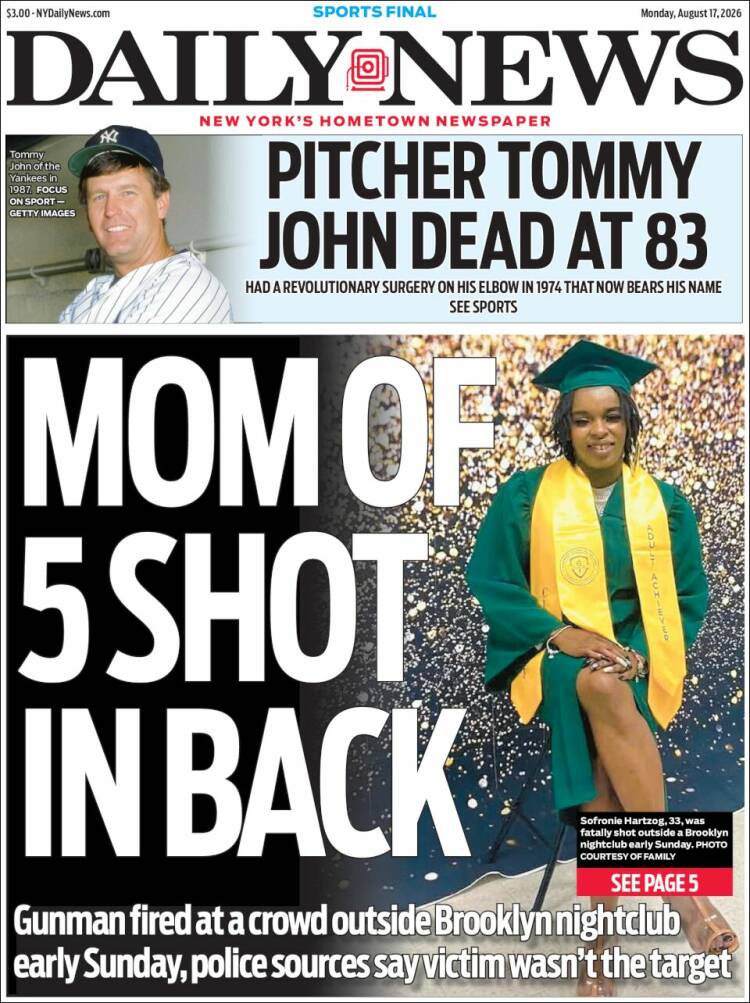 Portada de Daily News - New York (USA)