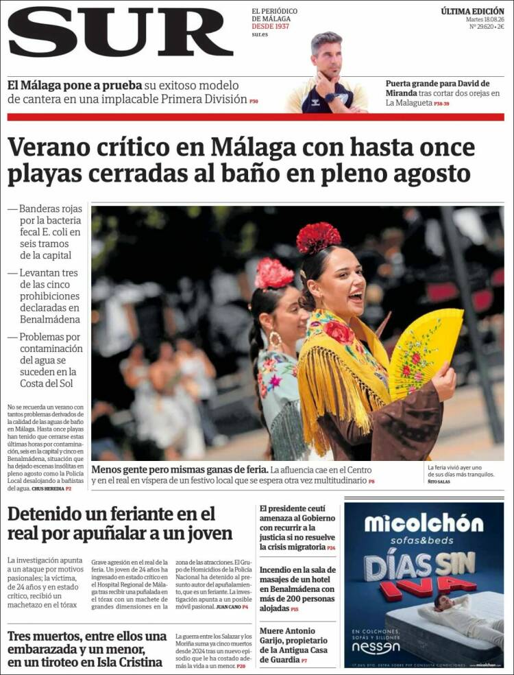Portada de Diario el Sur (Espa&ntilde;a)
