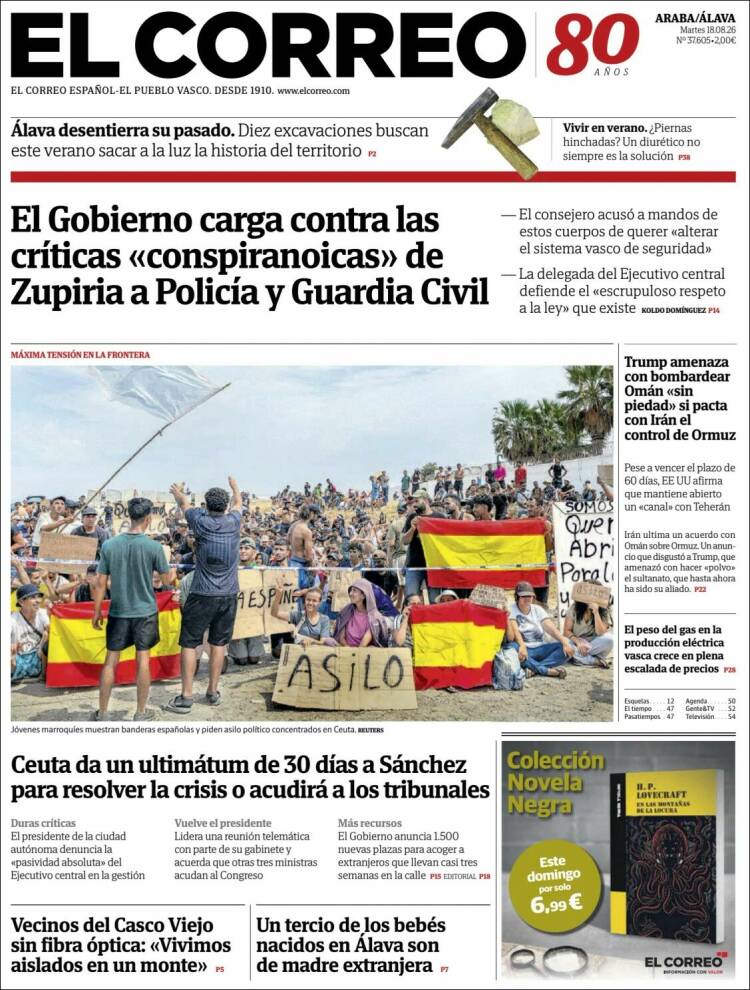 Portada de El Correo - Álava (Espa&ntilde;a)