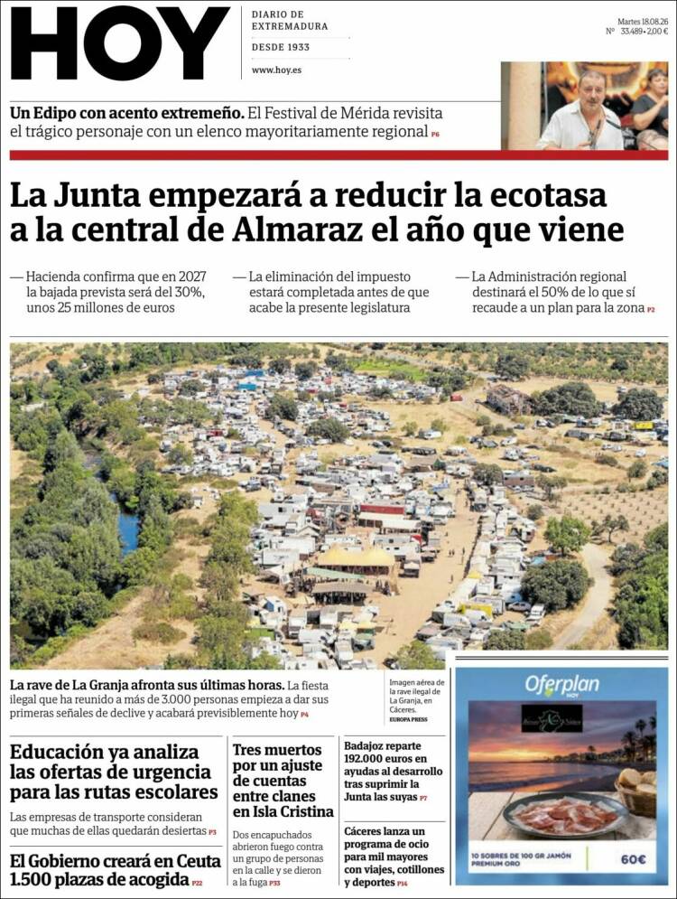Portada de Hoy - Badajoz (Espa&ntilde;a)