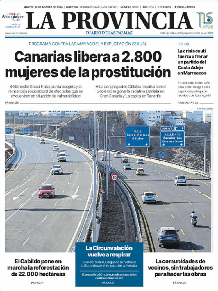 Portada de La Provincia (Espa&ntilde;a)