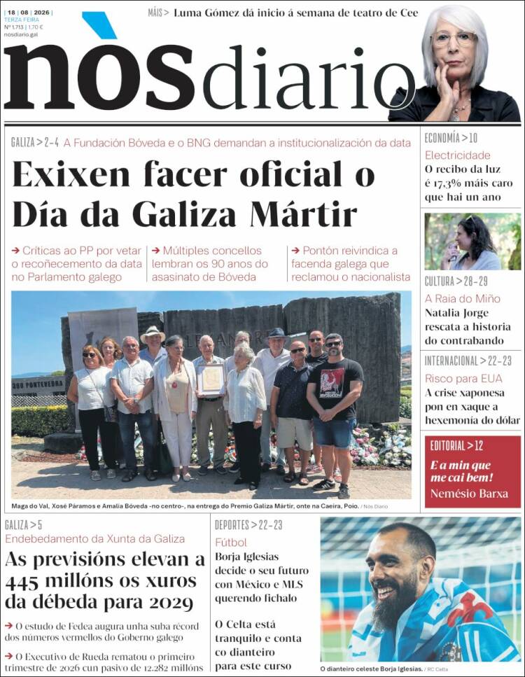 Portada de Nòs Diario (Espa&ntilde;a)