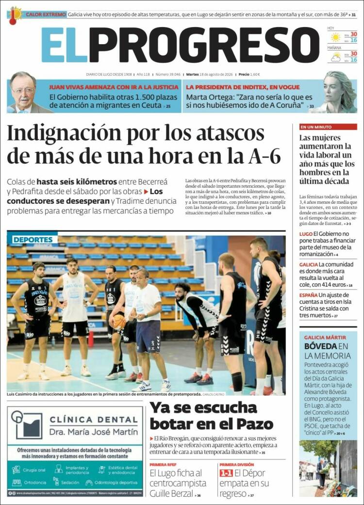 Portada de El Progreso (Espa&ntilde;a)