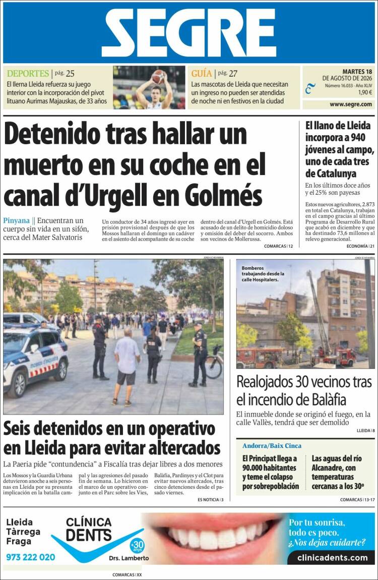 Portada de Segre  (Espa&ntilde;a)