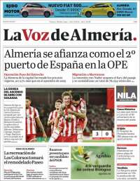 Portada de La Voz de Almería (Espa&ntilde;a)
