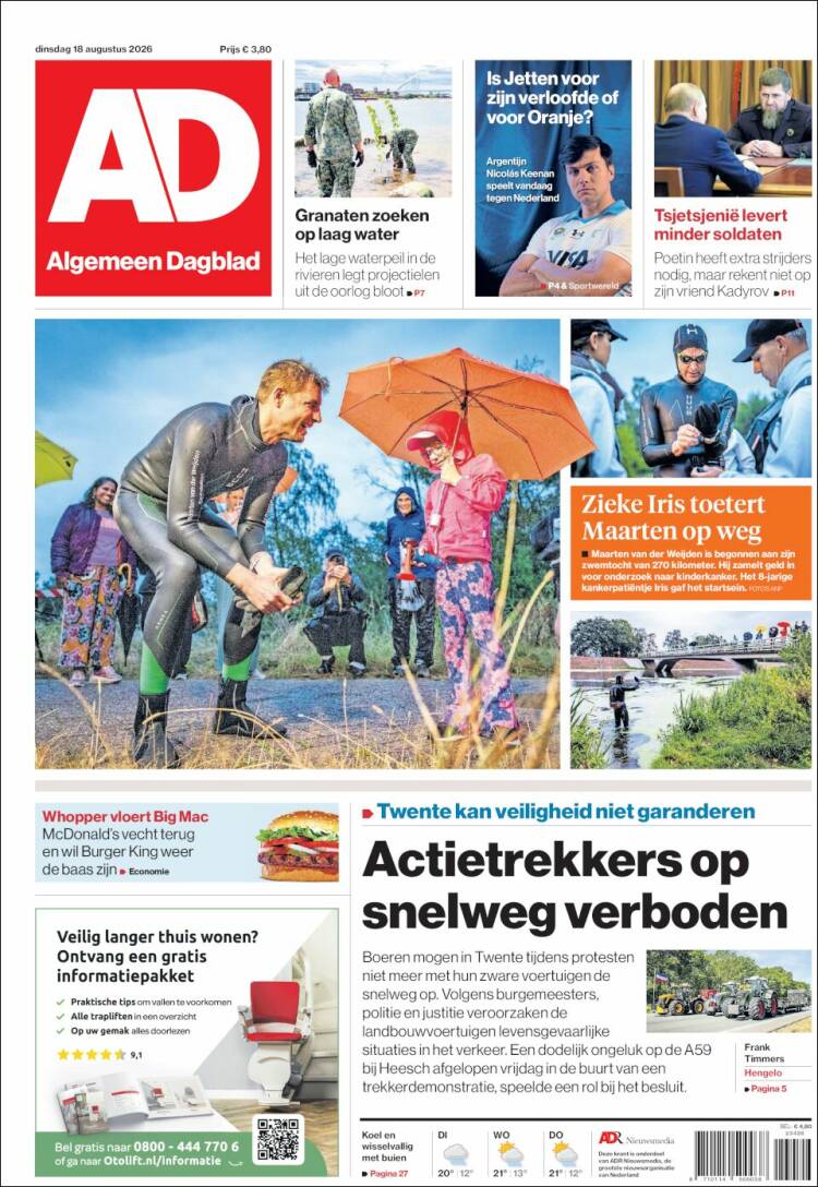 Portada de AD (Pa&iacute;ses Bajos)