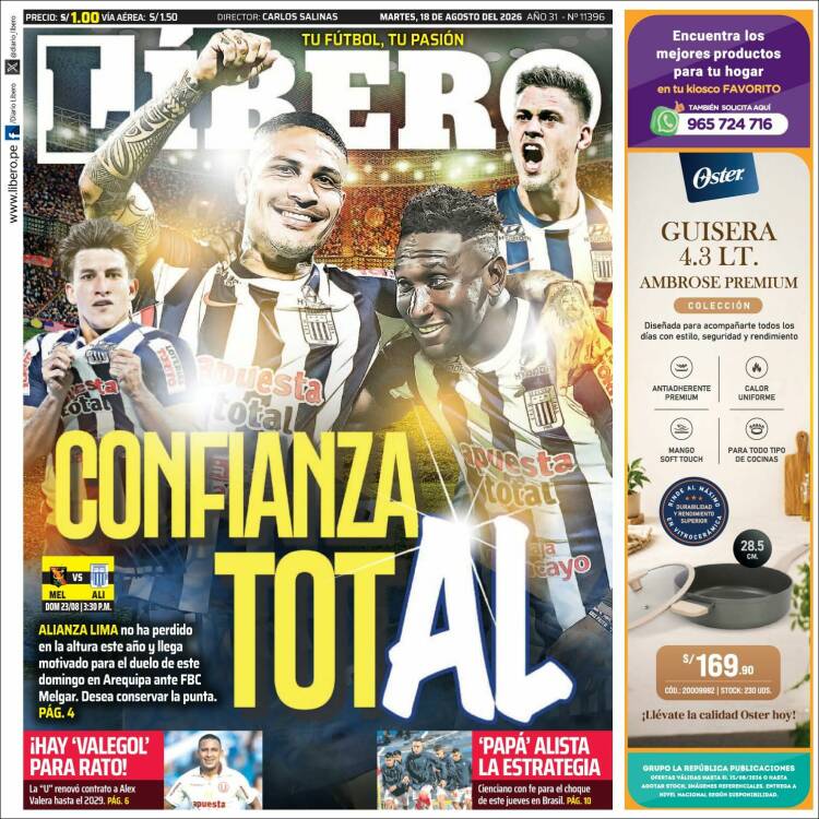 Portada de Líbero (Per&uacute;)