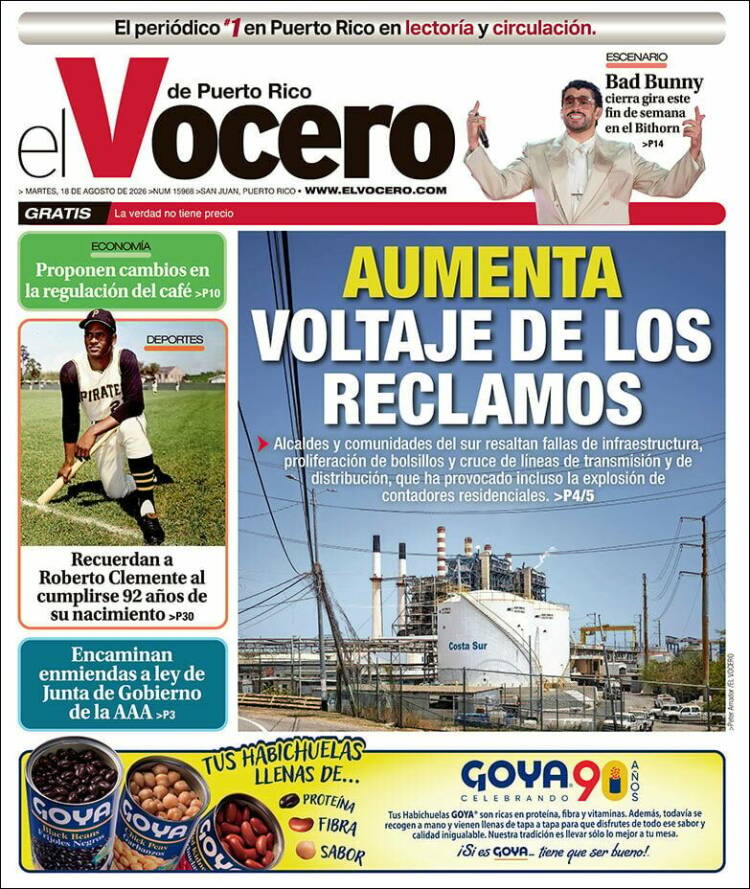 Portada de Vocero (Puerto Rico)