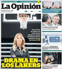Portada de La Opinión (USA)