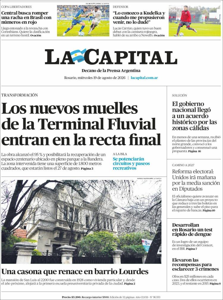 Portada de La Capital - Rosario (Argentina)