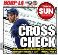 Portada de The Toronto Sun (Canad&aacute;)