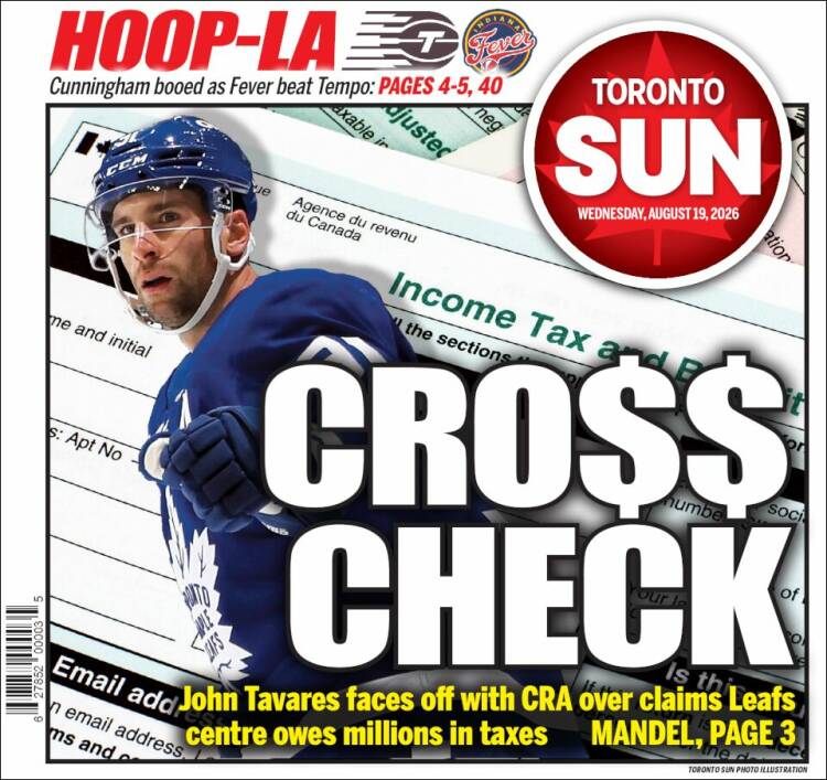 Portada de The Toronto Sun (Canad&aacute;)