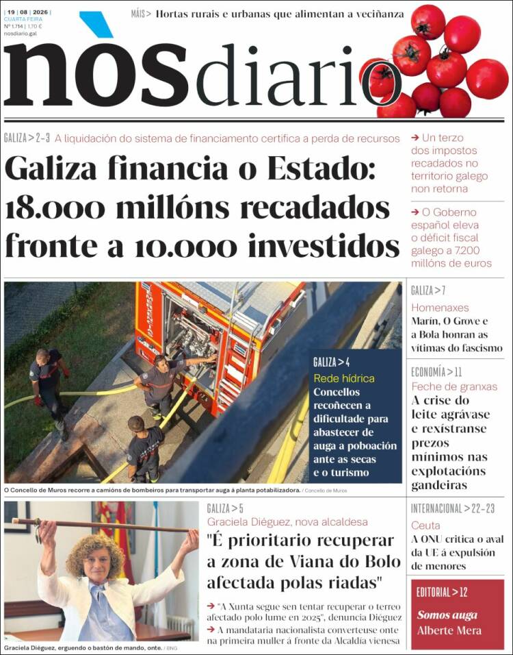 Portada de Nòs Diario (Espa&ntilde;a)