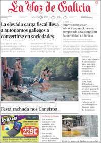 Portada de La Voz de Galicia (Espa&ntilde;a)