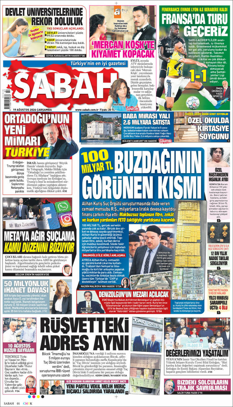 Portada de Sabah (Turqu&iacute;a)