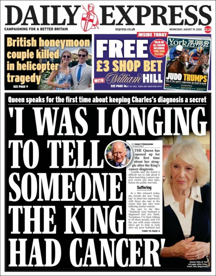 Portada de Daily Express (Reino Unido)