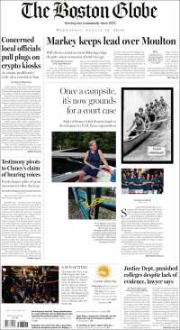 Portada de Boston Globe (USA)