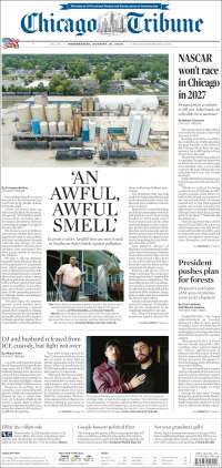 Portada de Chicago Tribune (USA)