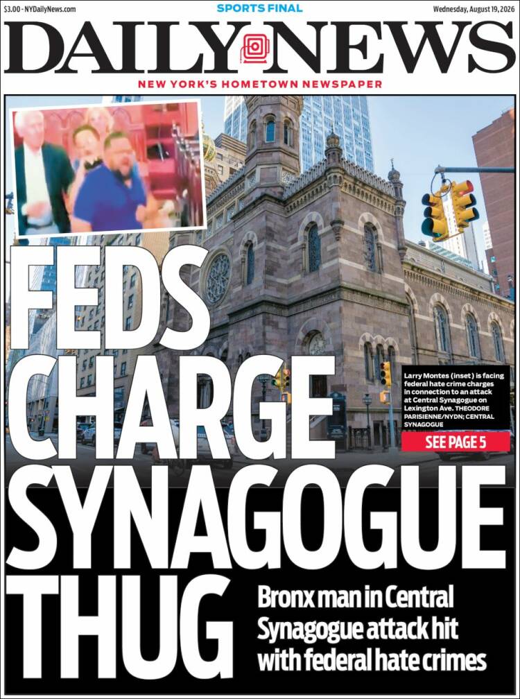 Portada de Daily News - New York (USA)