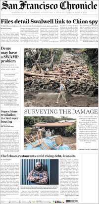 Portada de San Francisco Chronicle (USA)