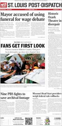 Portada de St. Louis Post-Dispatch (USA)