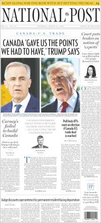 Portada de The National Post (Canad&aacute;)