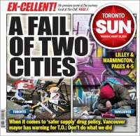 Portada de The Toronto Sun (Canad&aacute;)