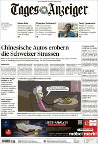 Portada de Tages-Anzeiger (Suiza)