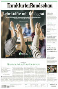 Portada de Frankfurter Rundschau (Alemania)