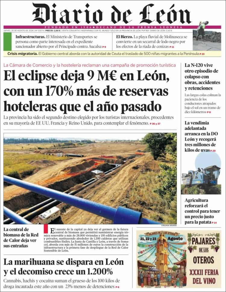 Portada de Diario de León (Espa&ntilde;a)