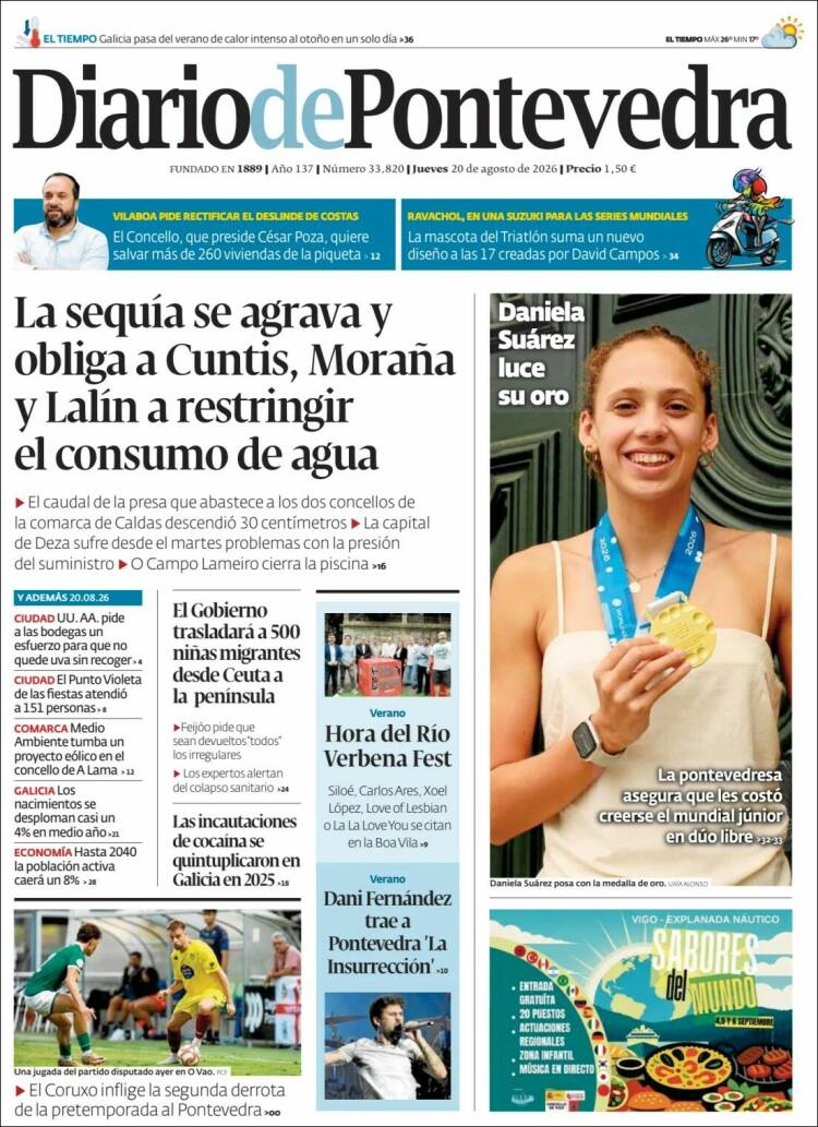 Portada de Diario de Pontevedra (Espa&ntilde;a)