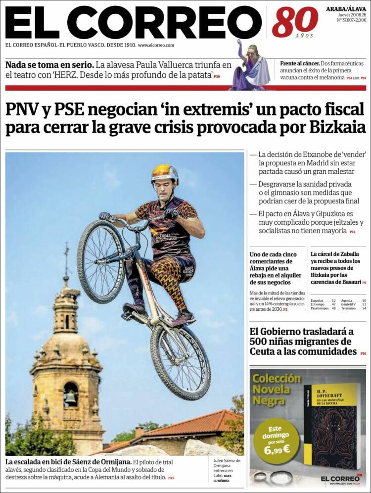 Portada de El Correo - Álava (Espa&ntilde;a)