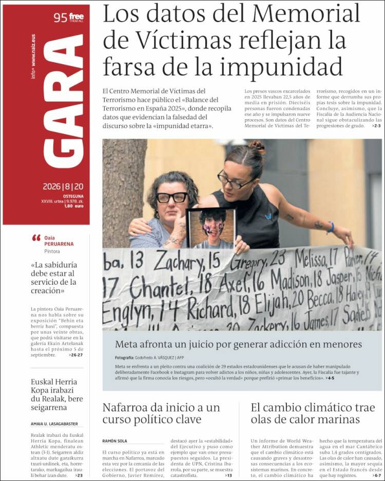 Portada de Gara (Espa&ntilde;a)