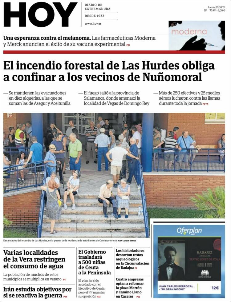 Portada de Hoy - Badajoz (Espa&ntilde;a)