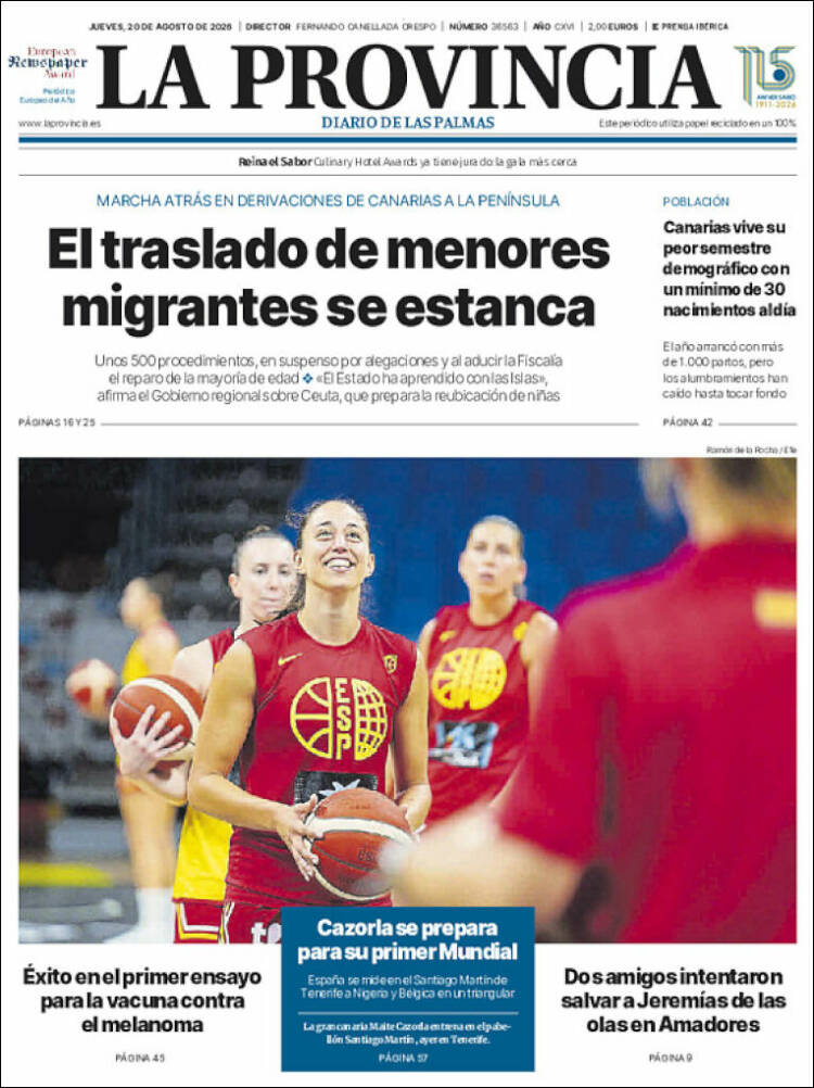 Portada de La Provincia (Espa&ntilde;a)