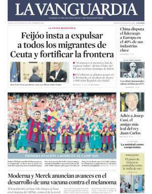Portada de La Vanguardia de hoy