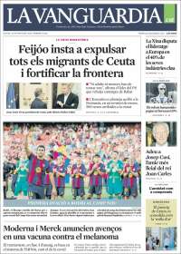 Portada de La Vanguardia (Espa&ntilde;a)