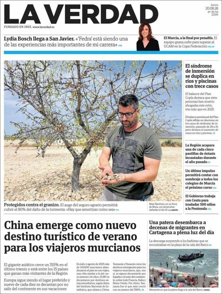 Portada de La Verdad de Murcia (Espa&ntilde;a)