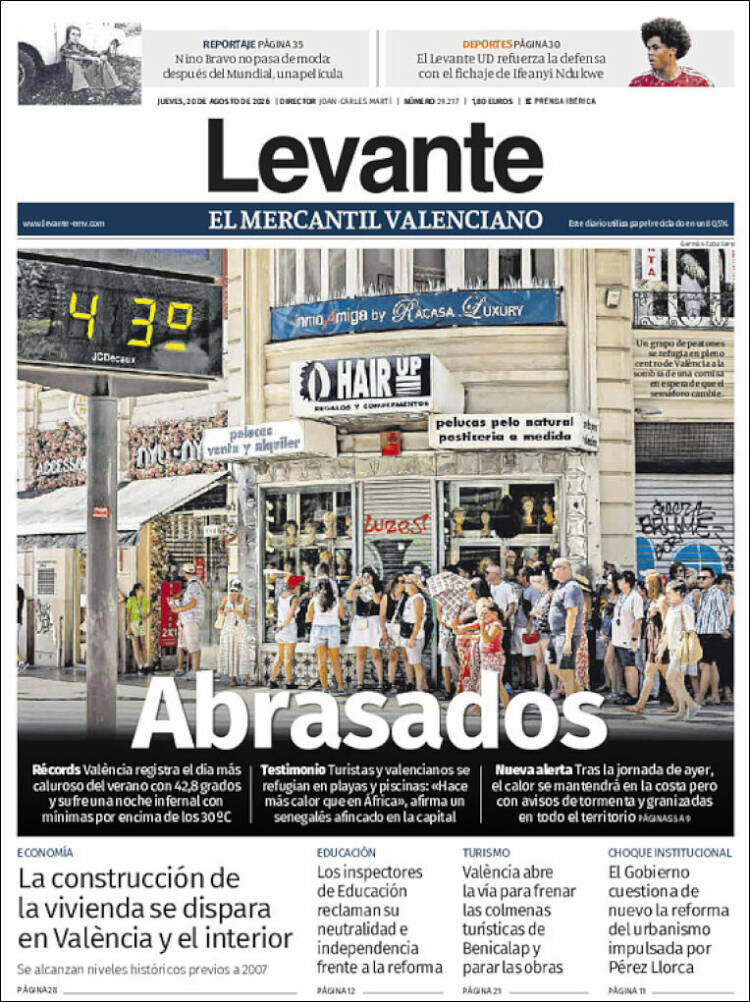 Portada de Levante (Espa&ntilde;a)