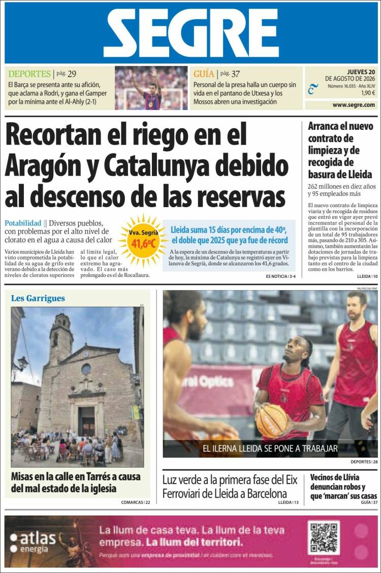 Portada de Segre  (Espa&ntilde;a)