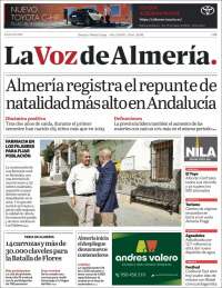 Portada de La Voz de Almería (Espa&ntilde;a)