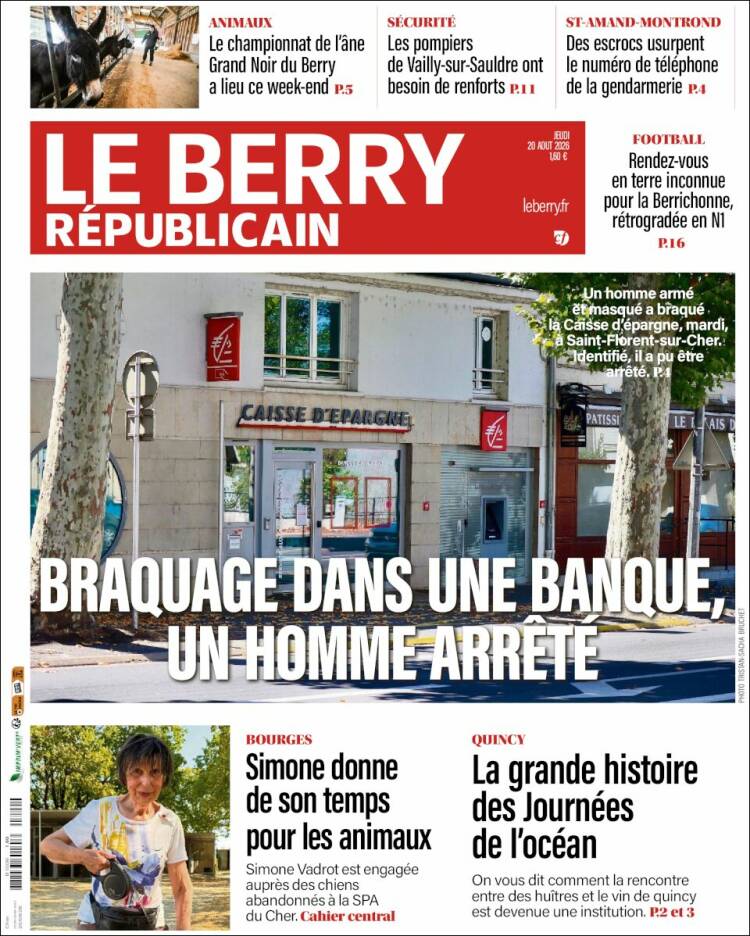 Portada de Berry Republicain (Francia)