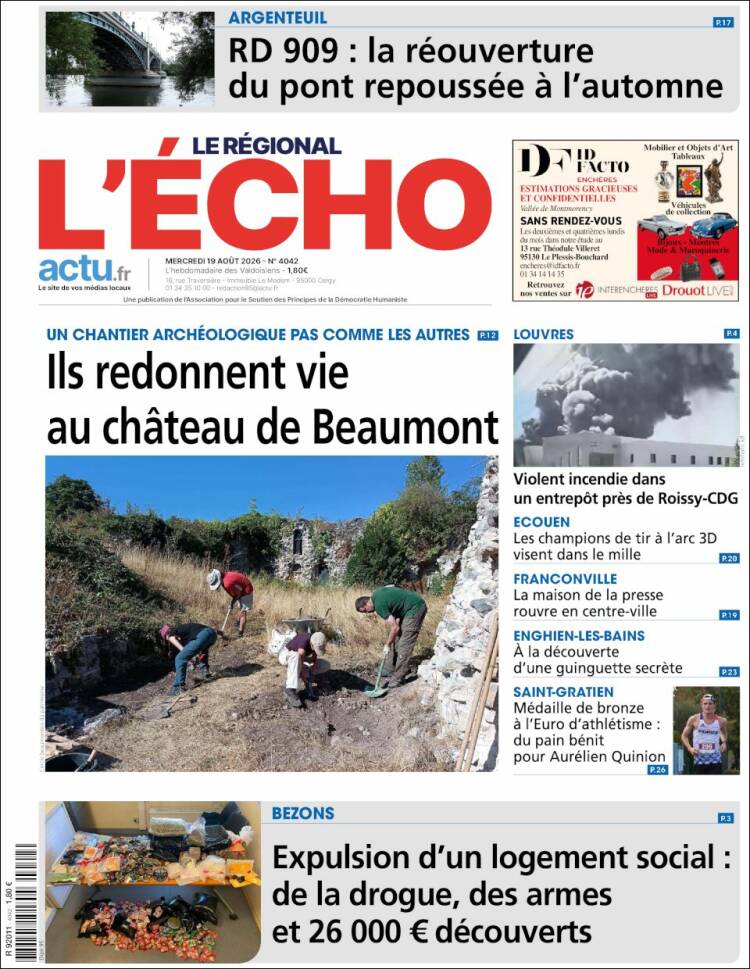 Portada de L'Echo de la Haute-Vienne (Francia)