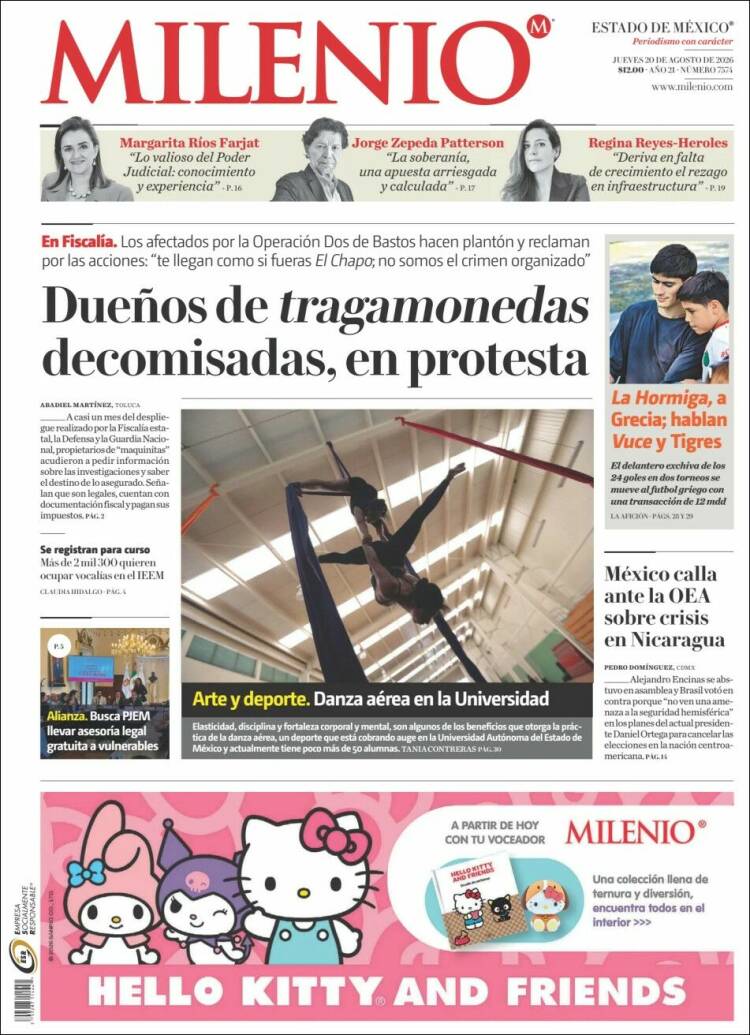 Portada de Milenio - Estado de México (M&eacute;xico)