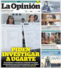 Portada de La Opinión (USA)