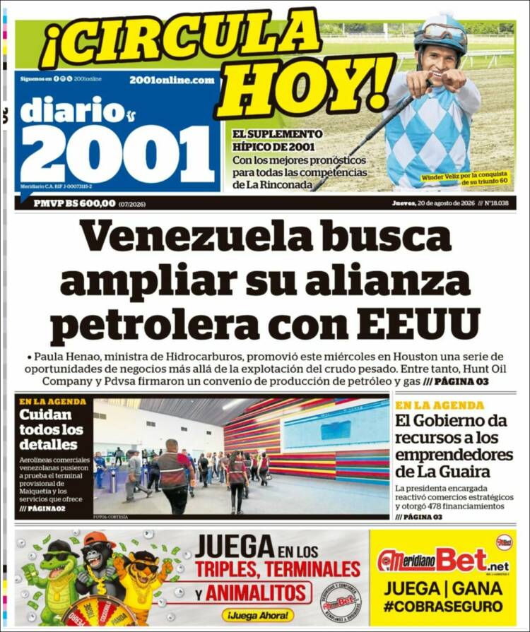Portada de 2001 - Dosmiluno (Venezuela)