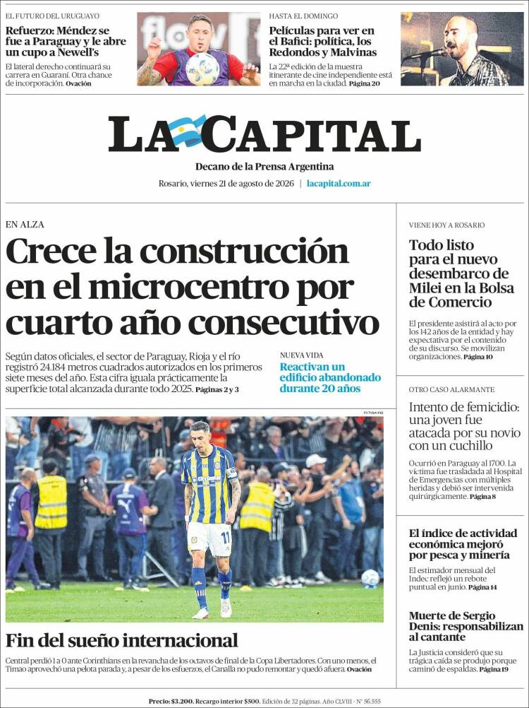 Portada de La Capital - Rosario (Argentina)
