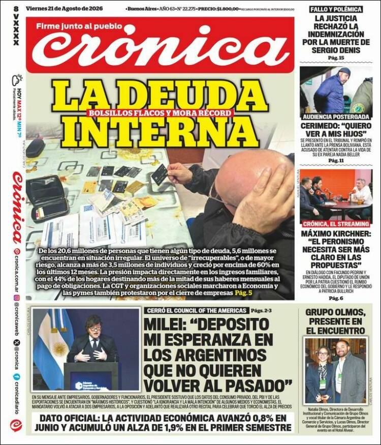 Portada de La Voz del Chaco (Argentina)