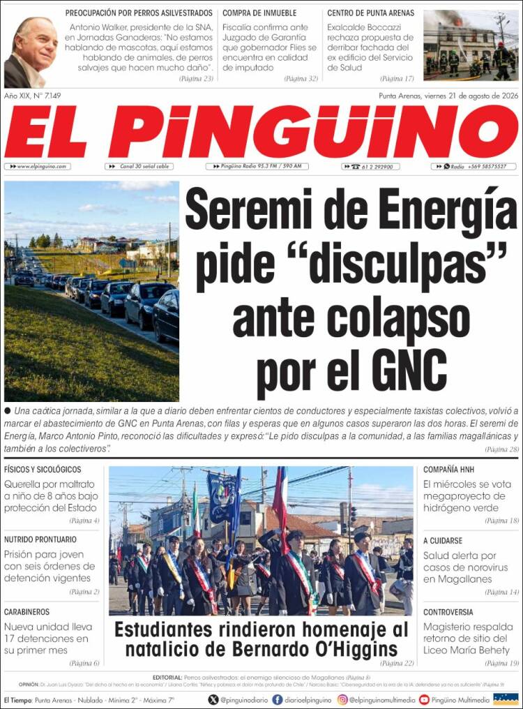 Portada de El Pingüino (Chile)